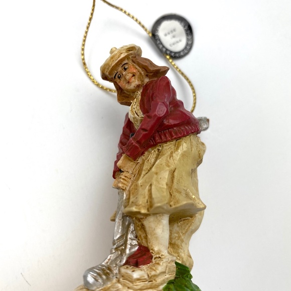 Golfers On Golf Ball On Golf Tee Christmas Ornaments Bag Clubs Putter (4) VTG - Picture 9 of 10